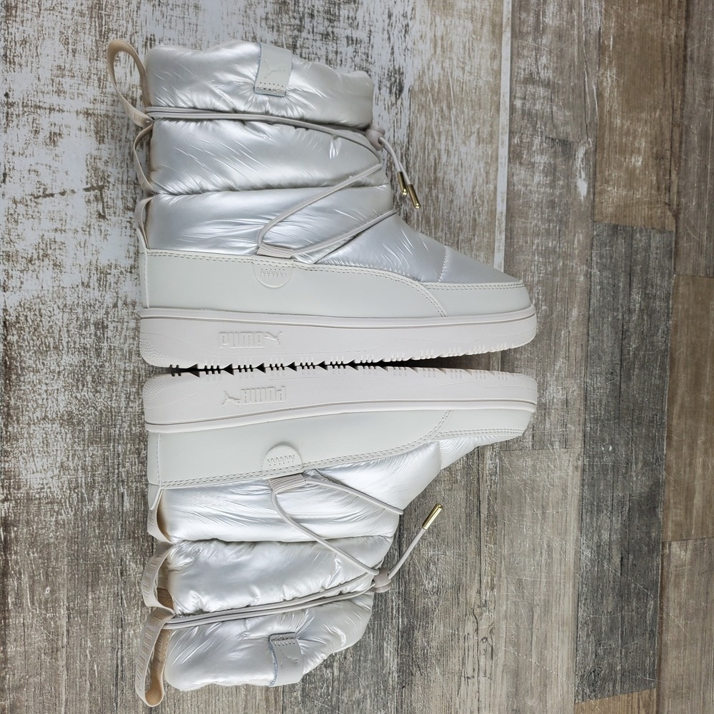 PUMA Snowbae Women Snow Boot Sz 7 Alpine Snow Frosted Ivory Ankle - Picture 7 of 10